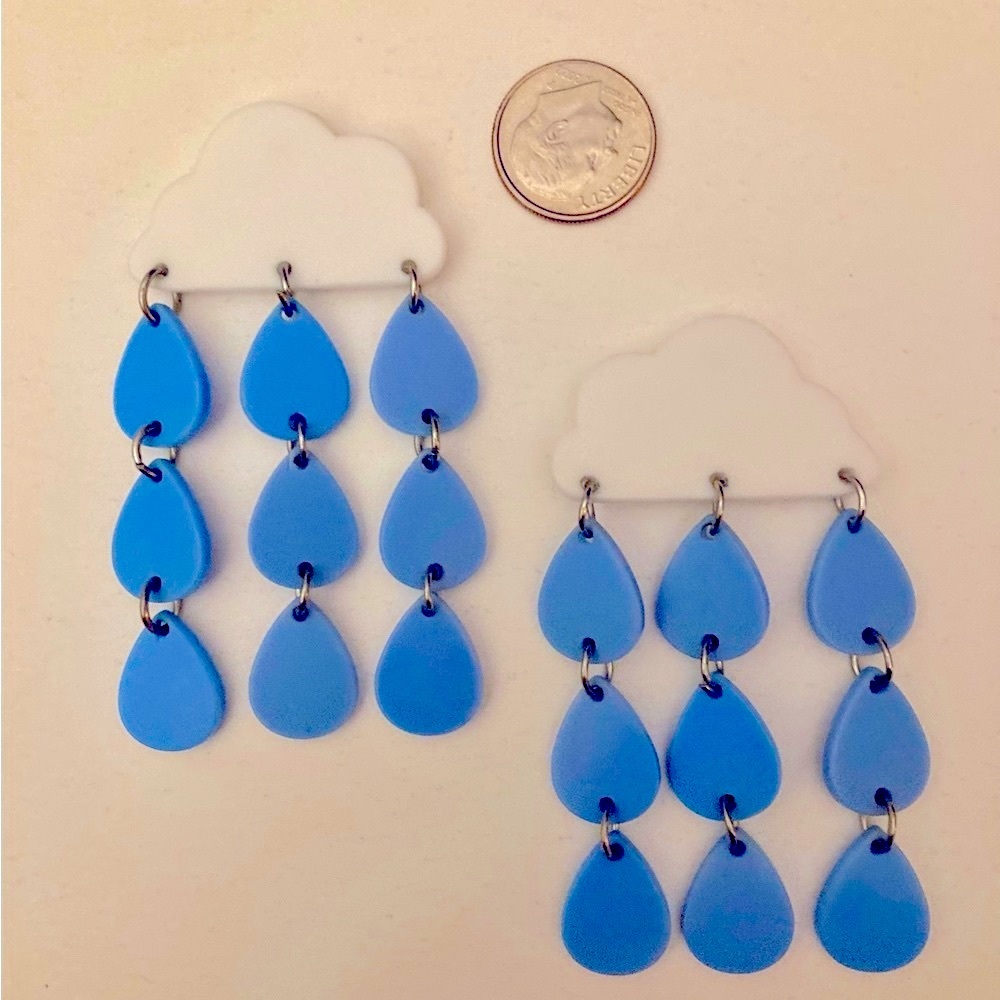 Rain Cloud Earrings - image 1